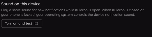 The notification sound control for the current device.